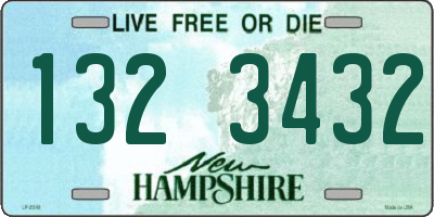 NH license plate 1323432