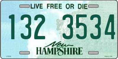 NH license plate 1323534