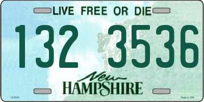 NH license plate 1323536