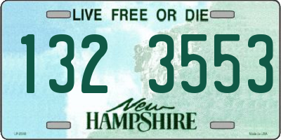 NH license plate 1323553