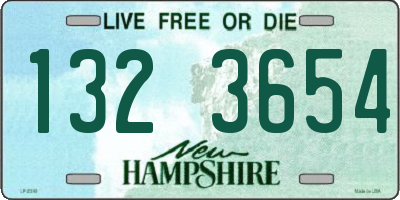 NH license plate 1323654