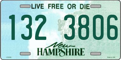 NH license plate 1323806