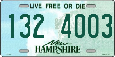 NH license plate 1324003