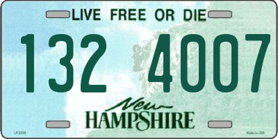NH license plate 1324007
