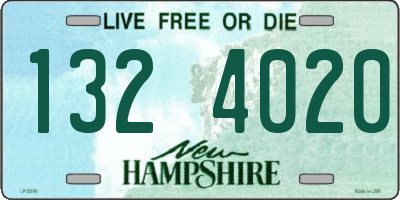 NH license plate 1324020