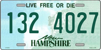 NH license plate 1324027
