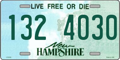 NH license plate 1324030