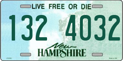 NH license plate 1324032