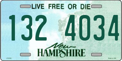 NH license plate 1324034