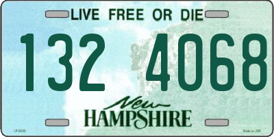 NH license plate 1324068