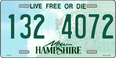 NH license plate 1324072