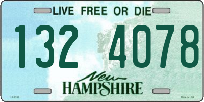 NH license plate 1324078