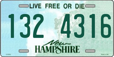 NH license plate 1324316