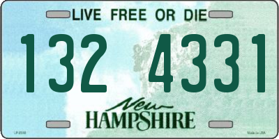NH license plate 1324331