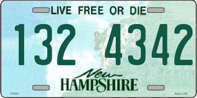 NH license plate 1324342