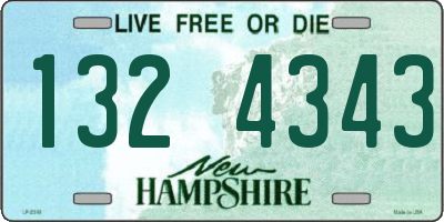 NH license plate 1324343