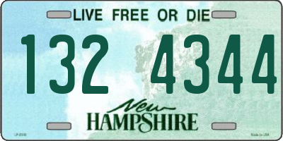 NH license plate 1324344