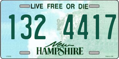 NH license plate 1324417