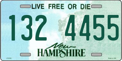 NH license plate 1324455