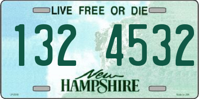 NH license plate 1324532