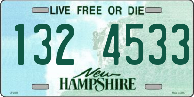 NH license plate 1324533