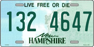 NH license plate 1324647