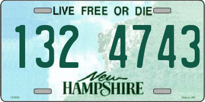 NH license plate 1324743