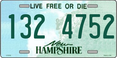 NH license plate 1324752