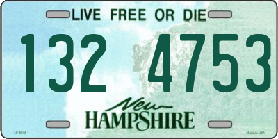 NH license plate 1324753