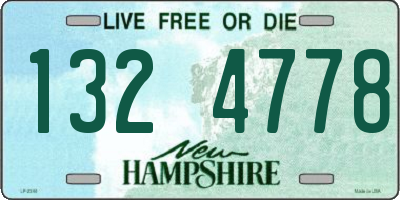 NH license plate 1324778