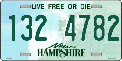 NH license plate 1324782