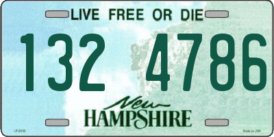 NH license plate 1324786
