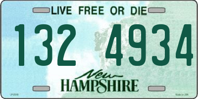 NH license plate 1324934