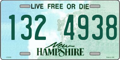 NH license plate 1324938