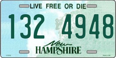 NH license plate 1324948