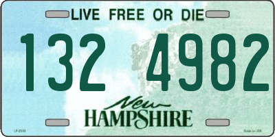 NH license plate 1324982