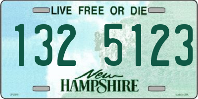 NH license plate 1325123