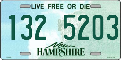 NH license plate 1325203