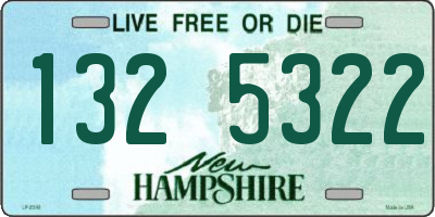 NH license plate 1325322