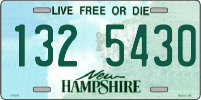 NH license plate 1325430
