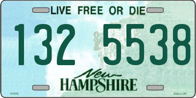 NH license plate 1325538