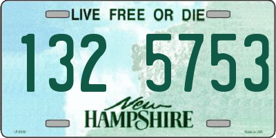 NH license plate 1325753