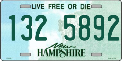 NH license plate 1325892