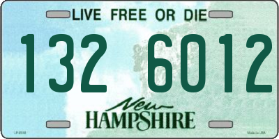 NH license plate 1326012