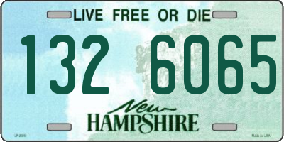 NH license plate 1326065
