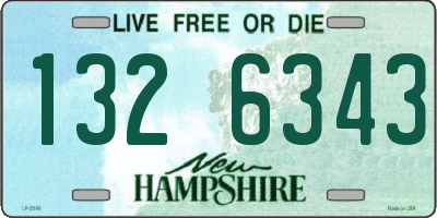 NH license plate 1326343