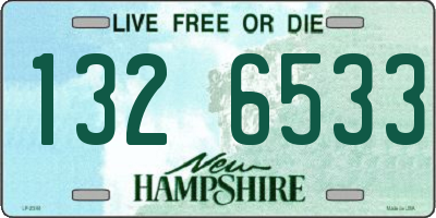NH license plate 1326533