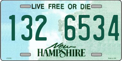 NH license plate 1326534
