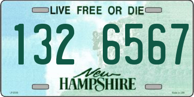 NH license plate 1326567