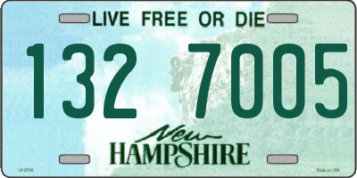 NH license plate 1327005